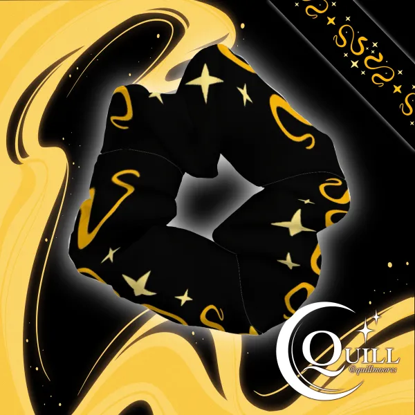 Stars & Snakes Scrunchie (Black)