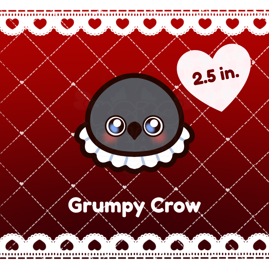 ♥ Grumpy Crow Holographic Sticker ♥