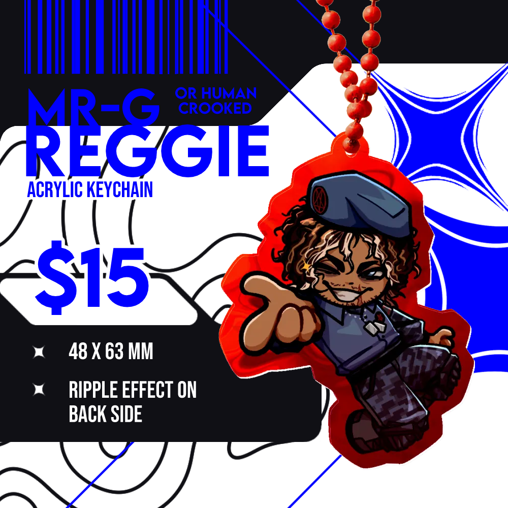 MR-G Reg (Human Crooked) Double-Sided Ripple Keychain [Pressure OC]