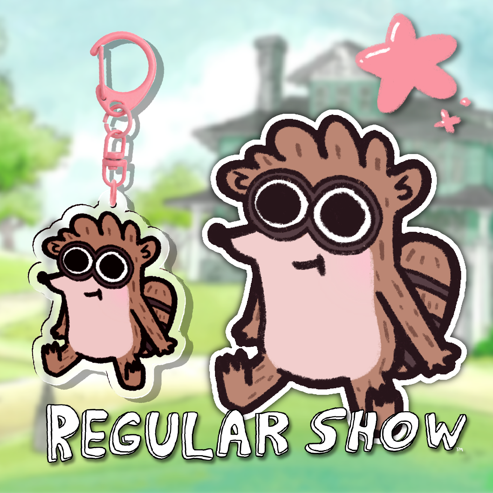 Baby Rigby Keychain