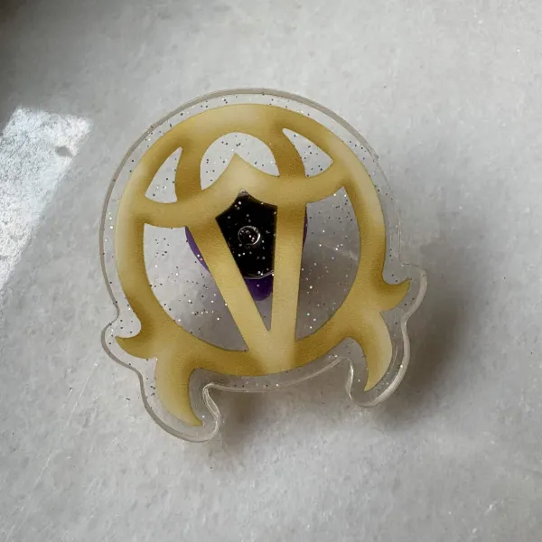 Viktor's brooch glitter acrylic pin