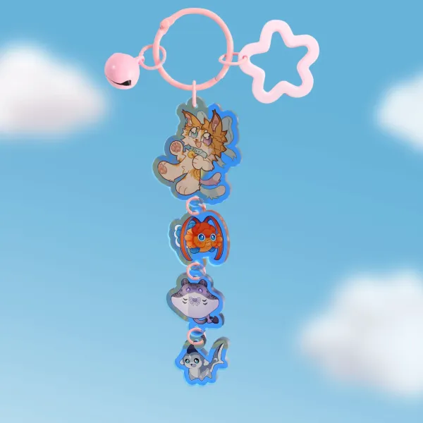 Mascot Chaos [Original] Acrylic Connected Keychain