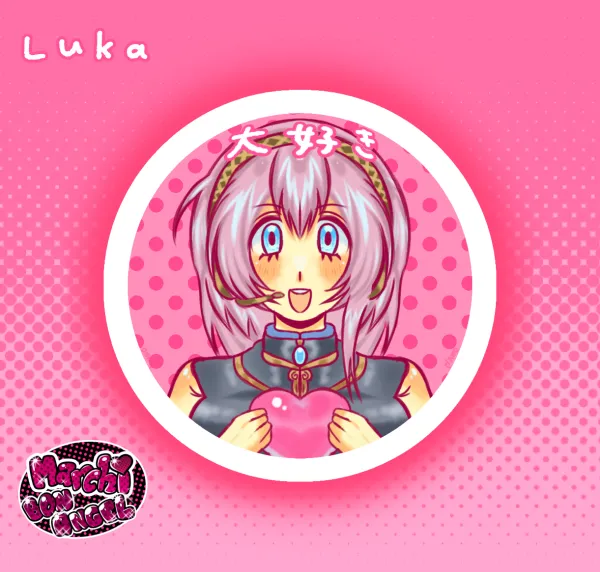 Luka megurine Holographic Badge