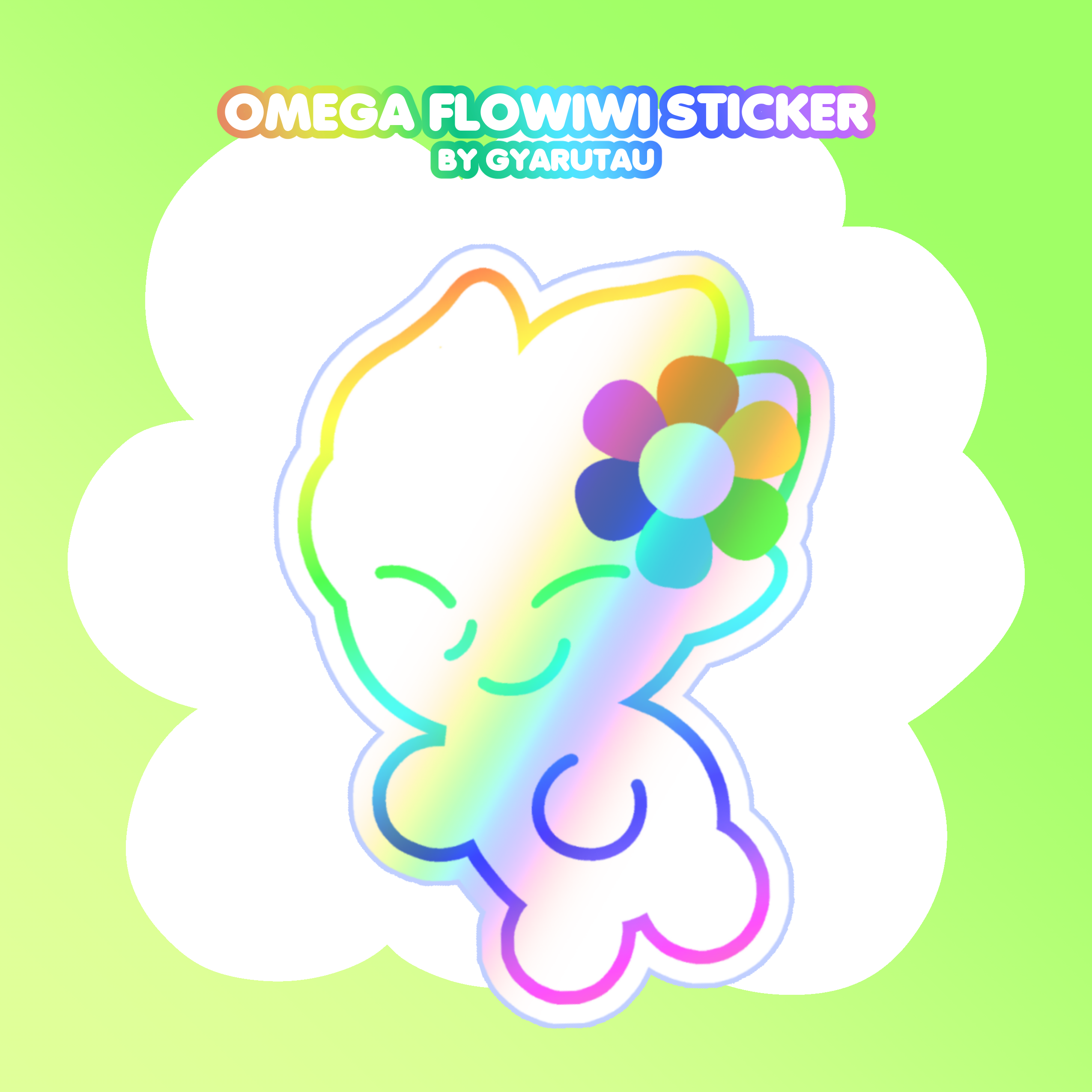 Omega Flowery (Flowiwi) Holographic Sticker
