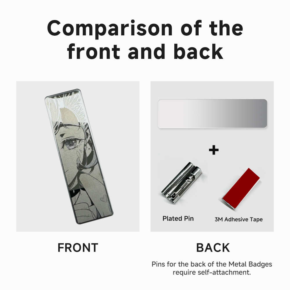Custom Rectangle Metal Badge