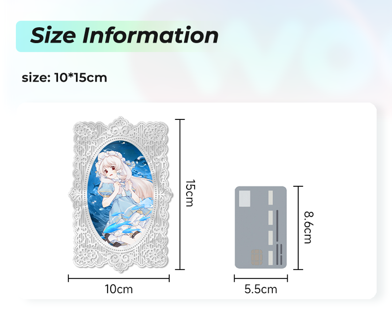 Custom Holographic Liquid Sliver Lace Postcards