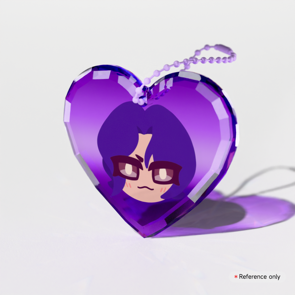 Dr. Ratio - Heart Gemstone Keychain
