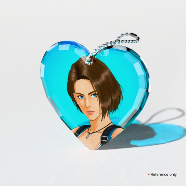 Jill Valentine Gemstone Thick Acrylic Block Keychain (Death Island)