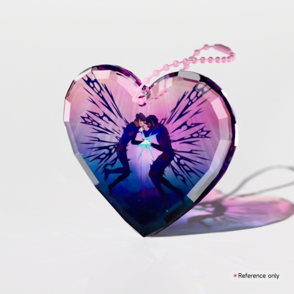 2" Jayvik Heart Gemstone Keychains