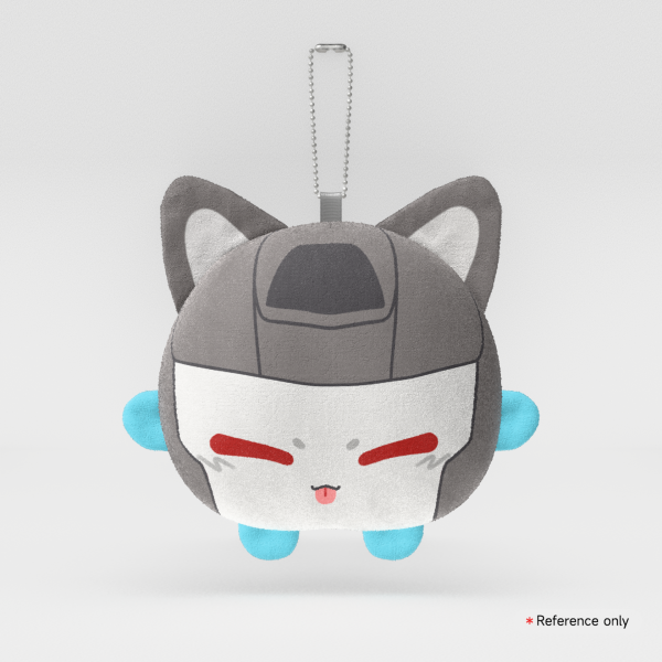 Cat Starscream Mochi Face Plush Keychain