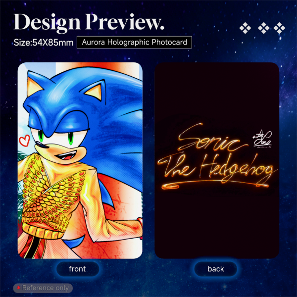 Sonic The Hedgehog x Michael Jackson Aurora Holographic Photocard