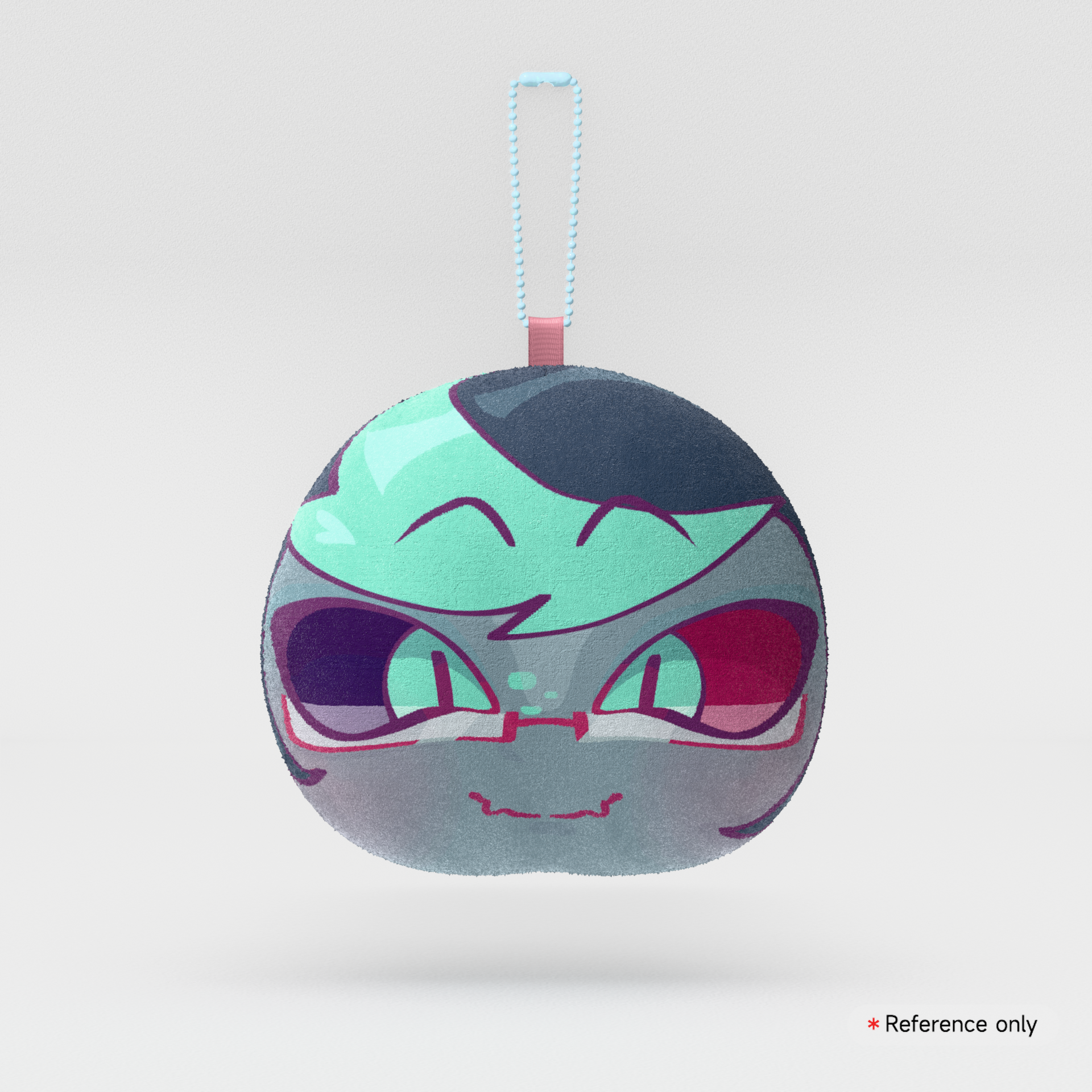 Hazbin Hotel Ethan Mochi Face Plush Keychain