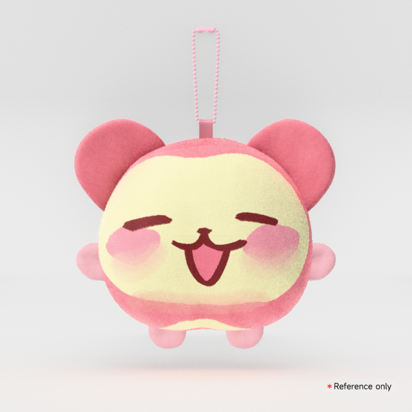 Peach Puppy Plush Keychain