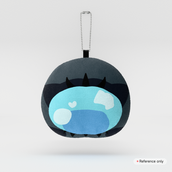 Black Mochi Face Plush Keychain