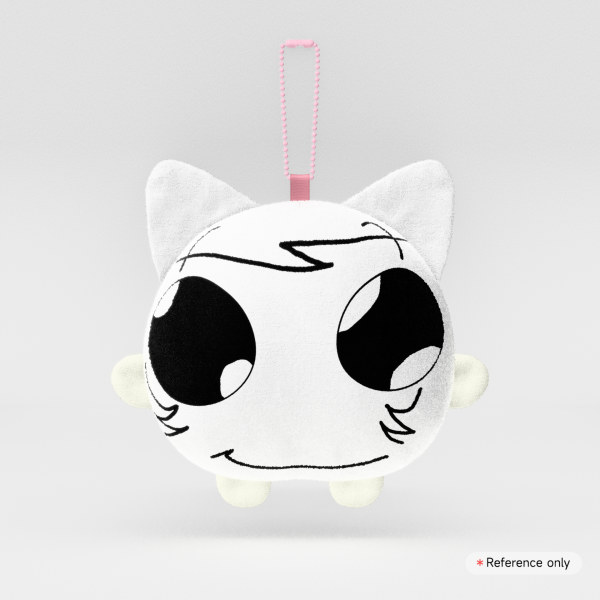 DDE FOX Mochi Face Plush Keychain