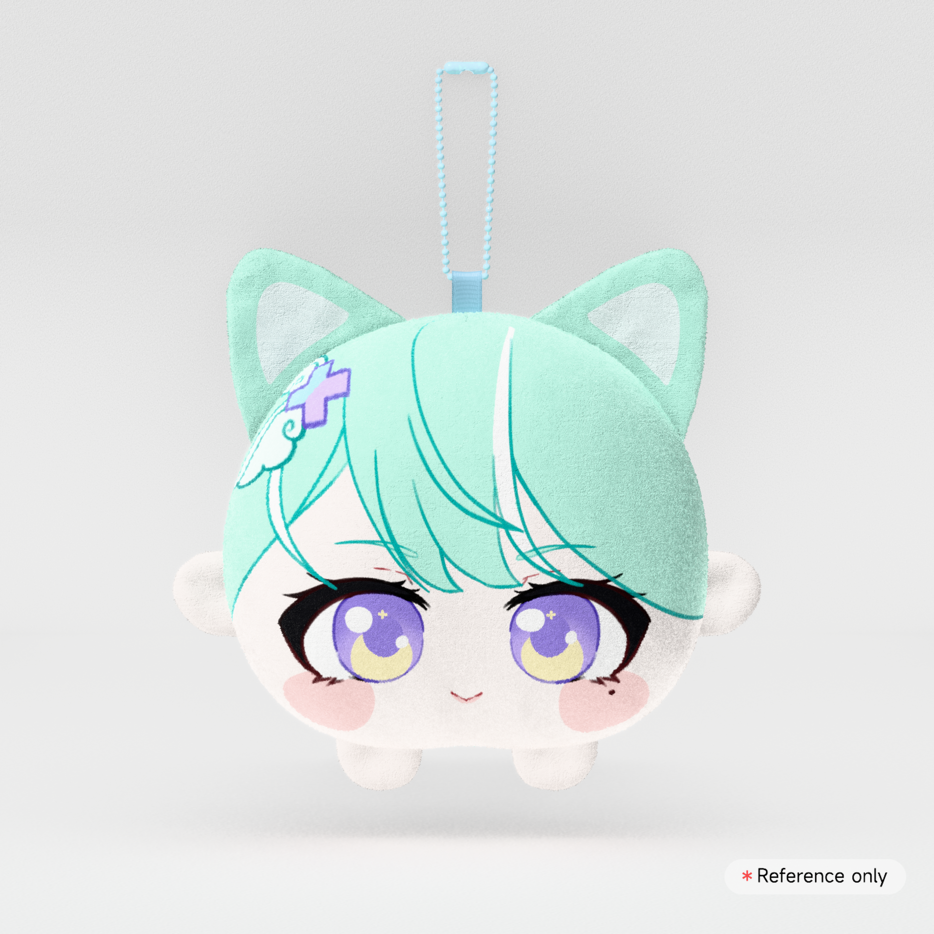 Bluebell Mochi Face Plush Keychain