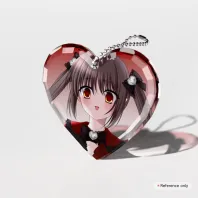 ✧. Tomoyo Acrylic Heart Keychain ☾