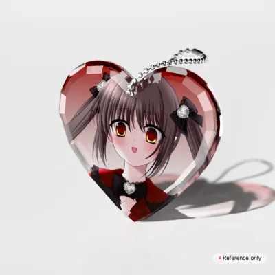 ✧. Tomoyo Acrylic Heart Keychain ☾