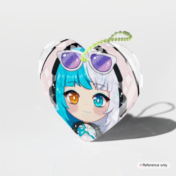 luna snow Gemstone Thick Acrylic Block Keychains