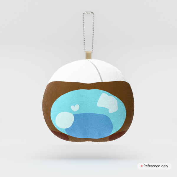 Brown Mochi Face Plush Keychain