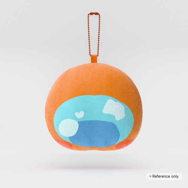 Orange Mochi Face Plush Keychain