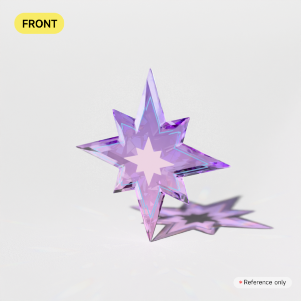 Purple Broken Glass Gemstone star