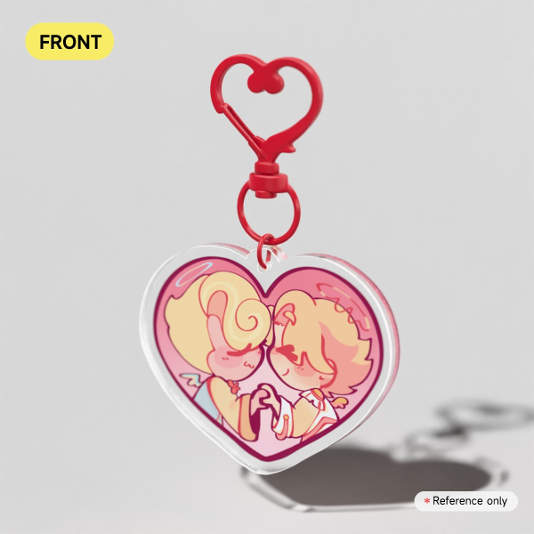Hazbin Hotel Ship Series Abel x Saint Peter Clear Acrylic Keychains