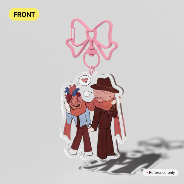 Professor Cerebrum and Student Vitalis | Emoji Head Clear Acrylic Keychain