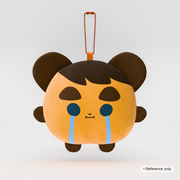 Fox Osamu Mochi Face Plush Keychain