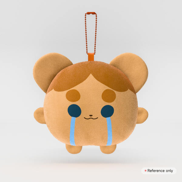 Weasel Komori Mochi Face Plush Keychain
