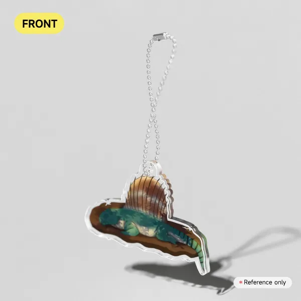 Sleeping Dimetrodon Acrylic Keychains