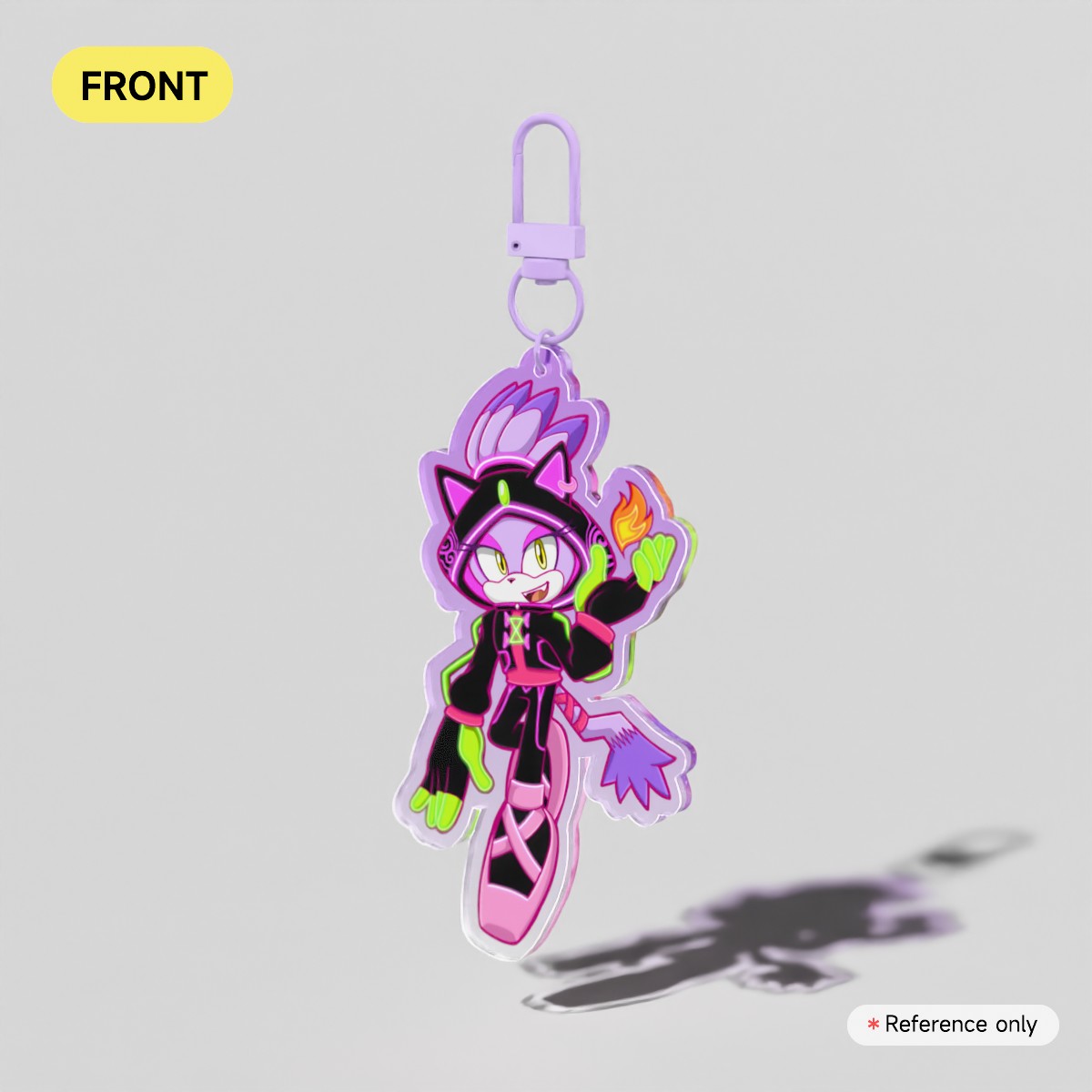 Neon Blaze Acrylic Keychain