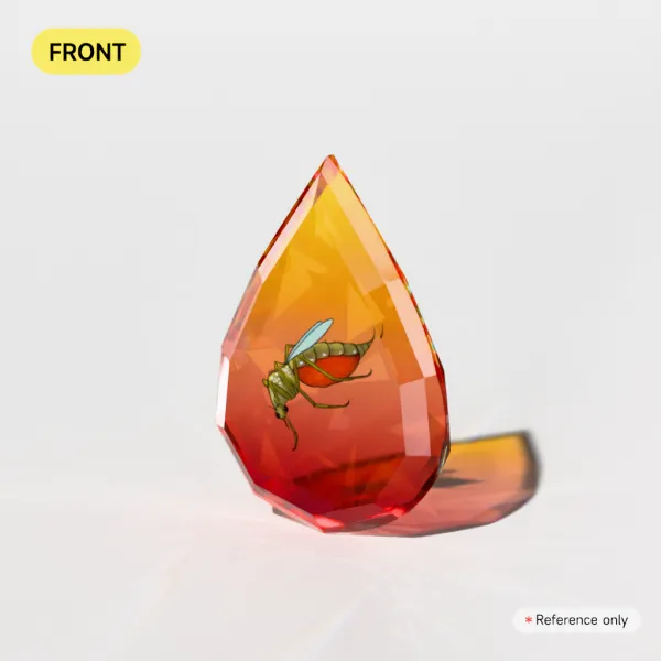 Mosquito Amber | Broken Glass Gemstone Acrylic Blocks