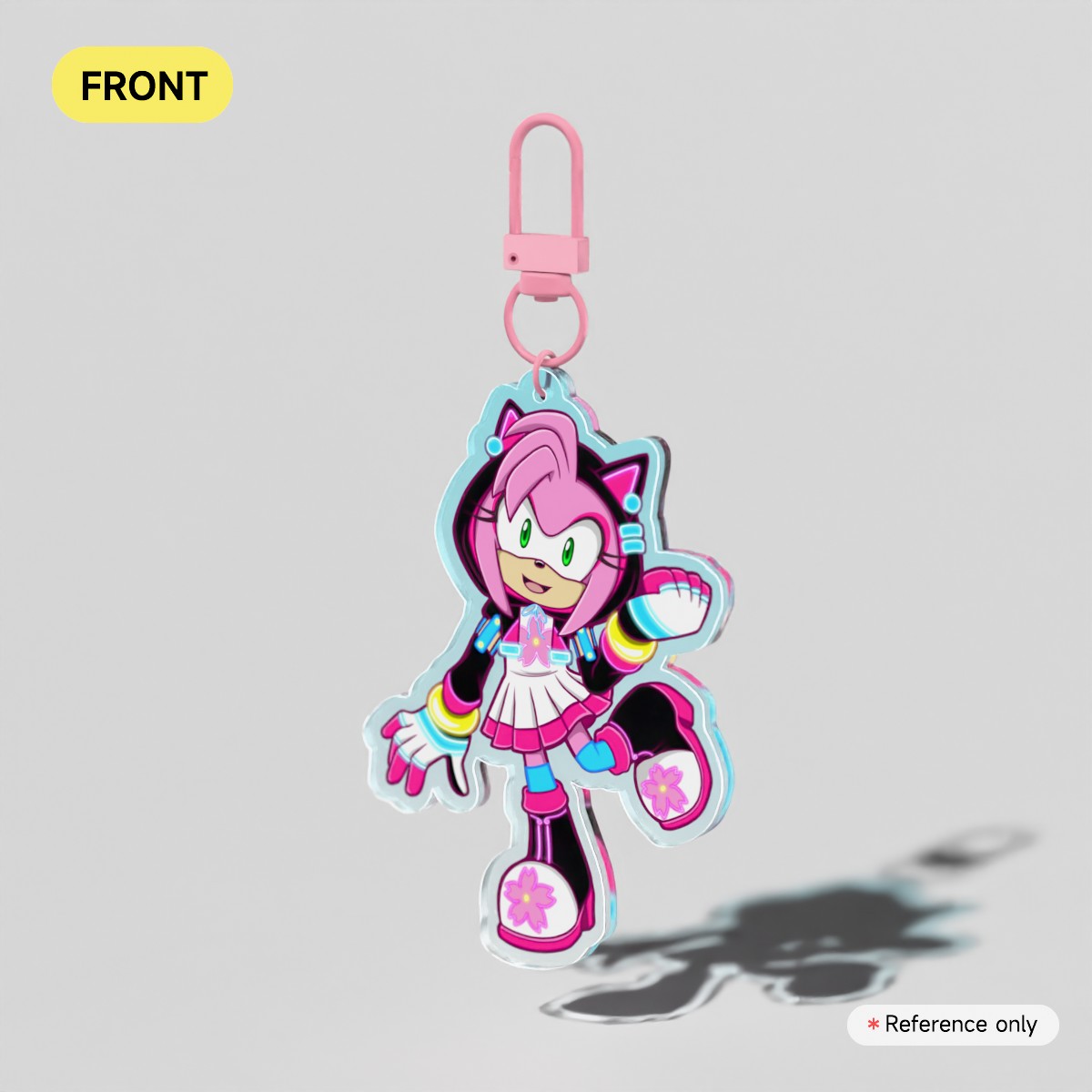 Neon Amy Rose Acrylic Keychain