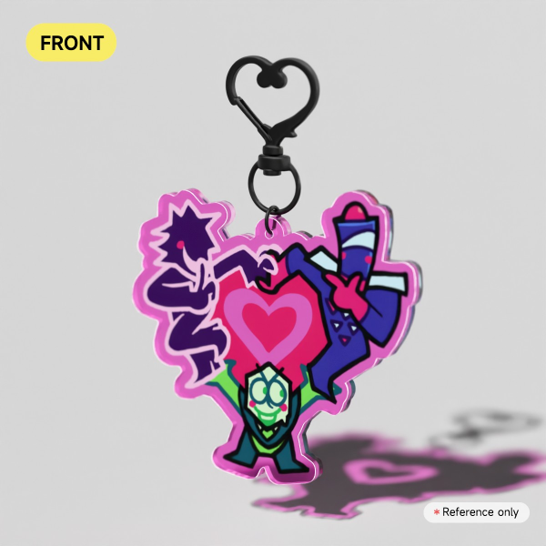 Polymikes Love Beam - Colored Edge Acrylic Keychain