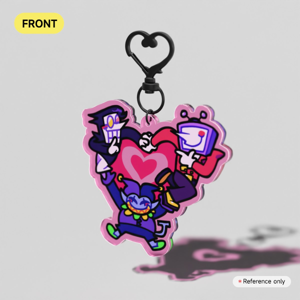 SpamVilTenna Love Beam - Colored Edge Acrylic Keychain