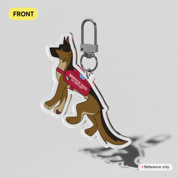 Medical Alert Service Animal Keychain