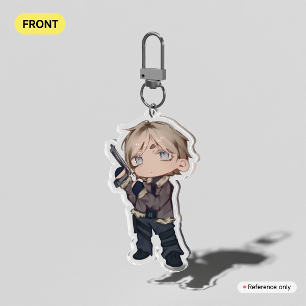 RE4 Chibi Leon Acrylic Keychain • Resident Evil