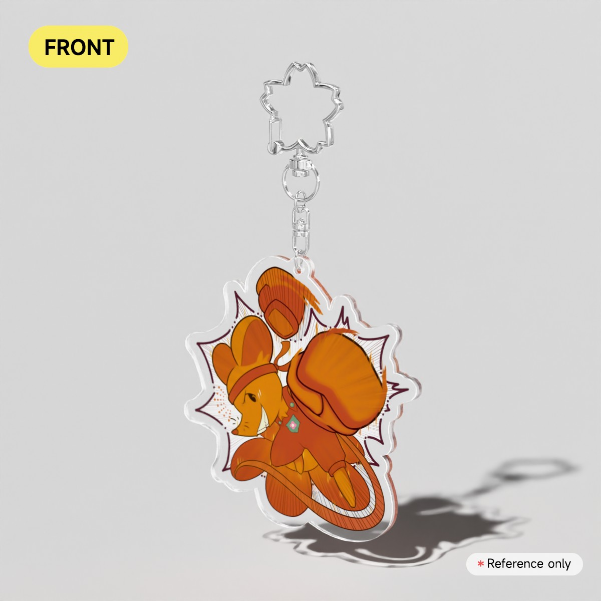 ACRYLIC CHARM ~ DELTARUNE - ORANGE FLOWER