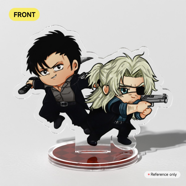 Nicolas Brown and Worick Arcangelo chibi standee