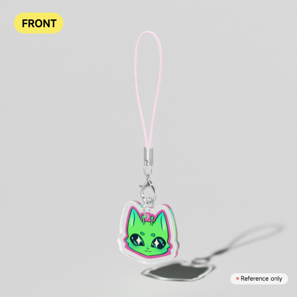 Cat Alien Phone Charm