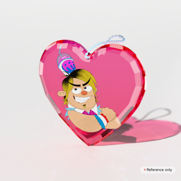 Boog Shlizetti Gemstone Acrylic Heart Shaped Keychain