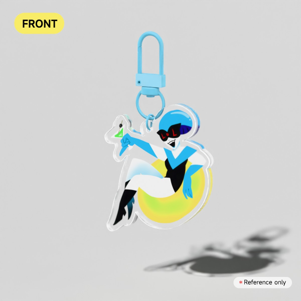 Queen Clear Acrylic Keychain