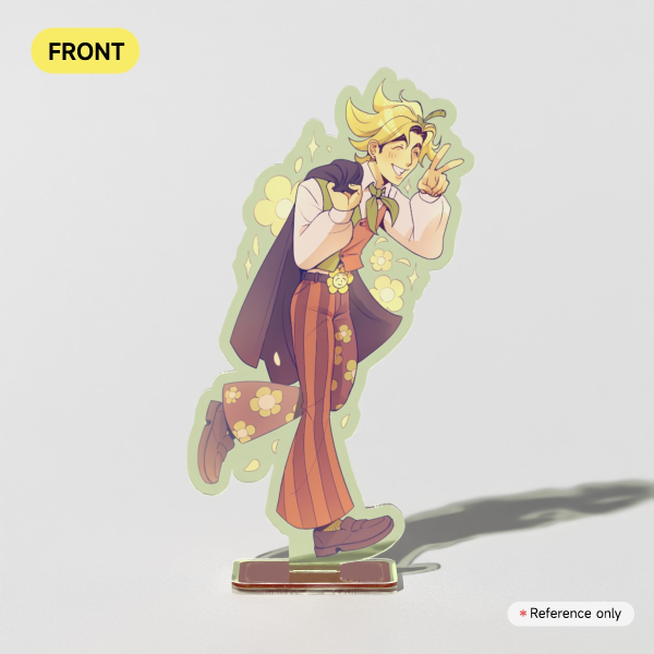 Flowery Colored Edge Acrylic Standee