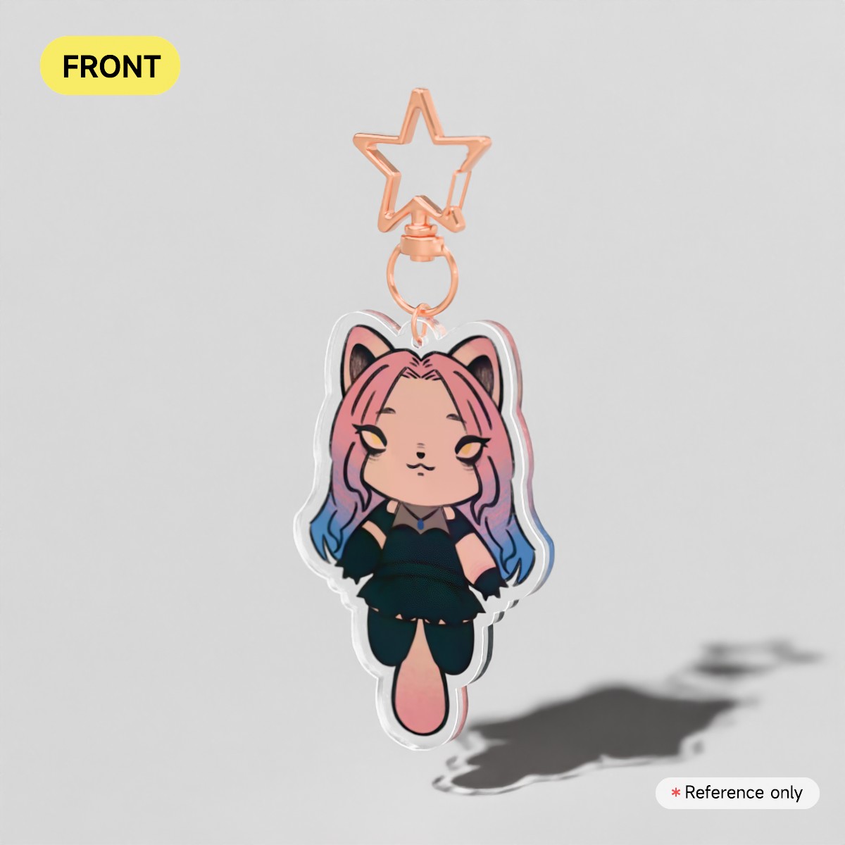 Mizi Cat Clear Acrylic Keychains