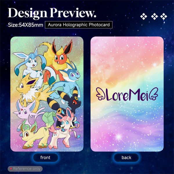 ꒰𑁬°Pony Eeveelutions°໒꒱ || Aurora Photocard