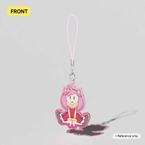 [SONIC THE HEDGEHOG] [PYROBOXES] AMY ROSE COLORED ACRYLIC CHARM