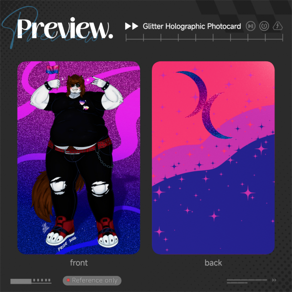 Sero Wolf Bisexual [OC Pride] - Glitter Holographic Photocard