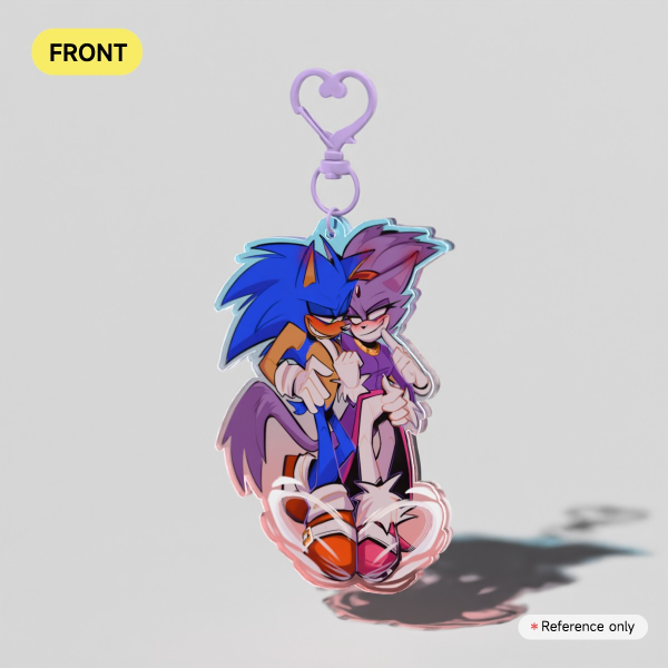 Steamin' Heel Heart Sonaze Colored Edge Acrylic Keychains!