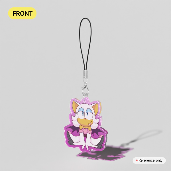 [SONIC THE HEDGEHOG] [PYROBOXES] ROUGE THE BAT COLORED ACRYLIC CHARM